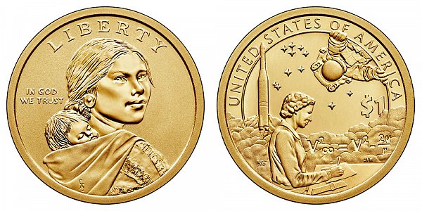 2019 P Enhanced Uncirculated Sacagawea Native American Dollar - American Indians In The Space Program 