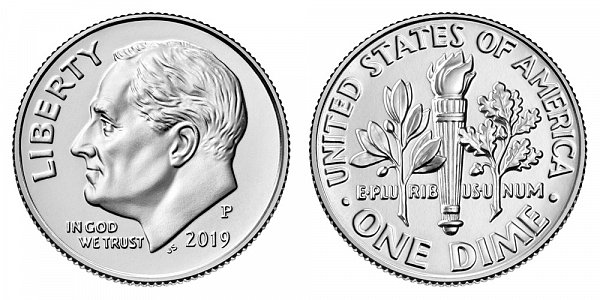 2019 P Roosevelt Dime 