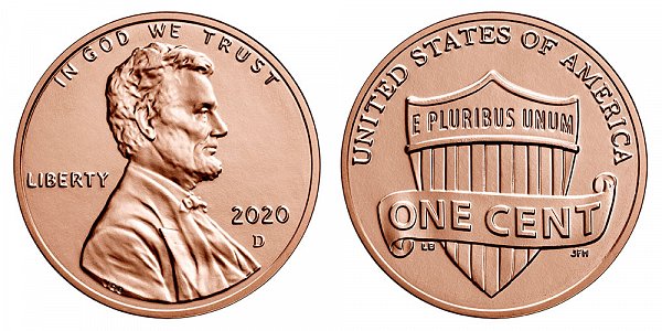 2020 D Lincoln Shield Cent Penny 