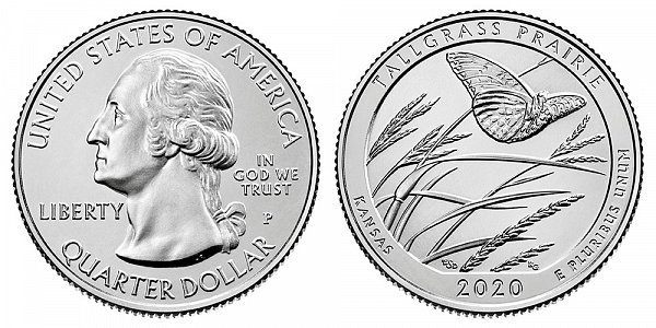 2020 P Tallgrass Prairie Quarter - Kansas 
