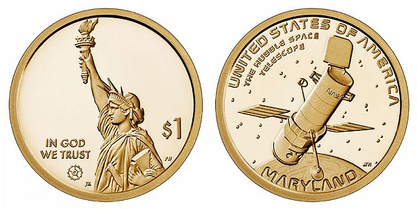 2020 S Proof Maryland American Innovation Dollar 