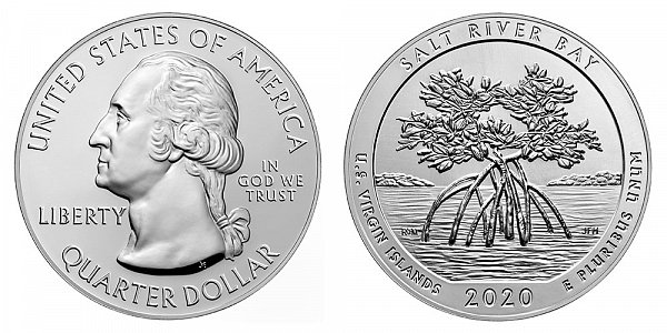 2020 Salt River Bay 5 Ounce Bullion Coin - 5 oz Silver 