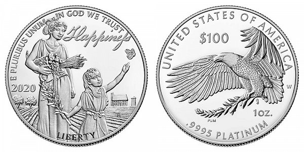 2020 W Proof One Ounce American Platinum Eagle - 1 oz Platinum $100 