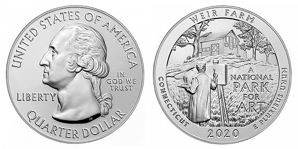 2020 Weir Farm 5 Ounce Bullion Coin - 5 oz Silver 