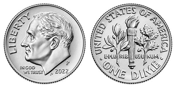 2022 P Roosevelt Dime 