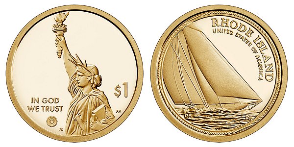 2022 S Proof Rhode Island American Innovation Dollar 