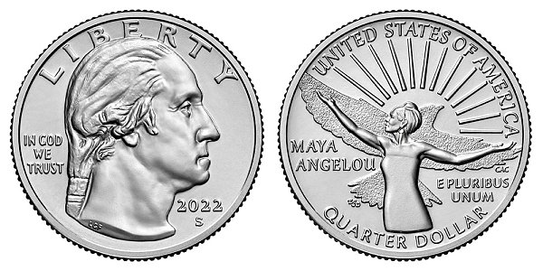 2022 S Uncirculated Maya Angelou American Women Quarter 