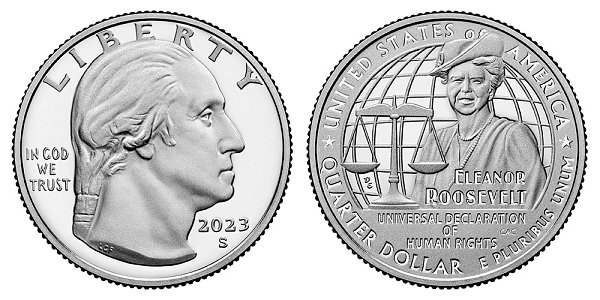 2023 S Proof Eleanor Roosevelt American Women Quarter 