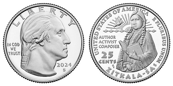 2024 S Proof Zitkala-Sa American Women Quarter 