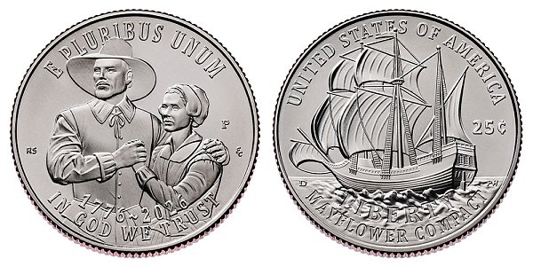 2026 P Mayflower Compact Semiquincentennial Quarter - 1776-2026 