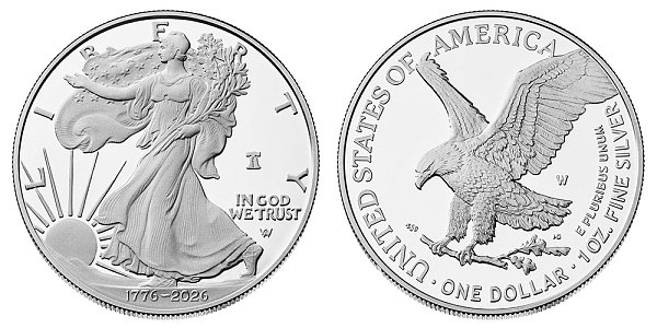 2026 W Proof American Silver Eagle 1776-2026