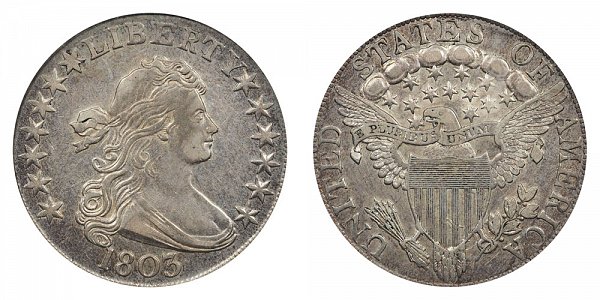 Robert Scot - Draped Bust Half Dollar, Heraldic Eagle Reverse Design