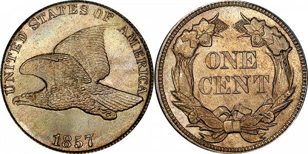 1857 Flying Eagle Cent Penny 