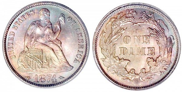 1853-P Seated Liberty Dime (1837-1891) obverse