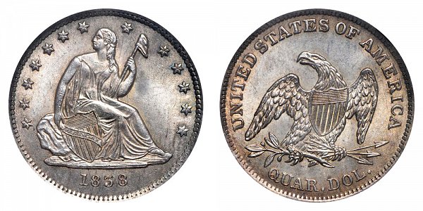 Gobrecht Silver Seated Liberty Quarter