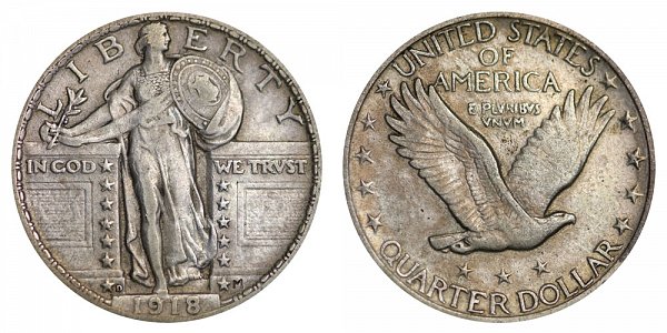 1918 D Standing Liberty Quarter 