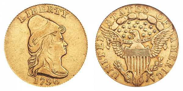 Robert Scot - $2.50 Gold Capped Turban Head Quarter Eagle Design