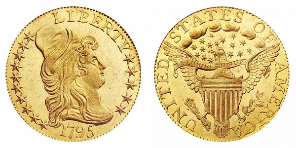 Robert Scot - $5 Gold Turban Head Half Eagle, Heraldic Eagle Reverse Design